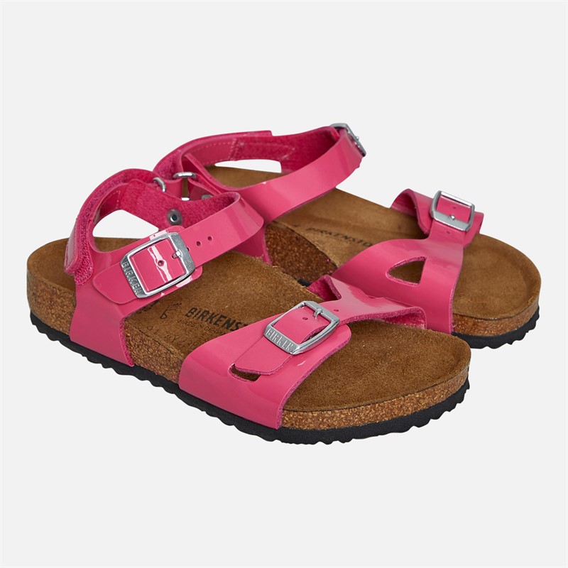 Birkenstock Girls Rio Ankle Strap Sandals Fuchsia Tulip