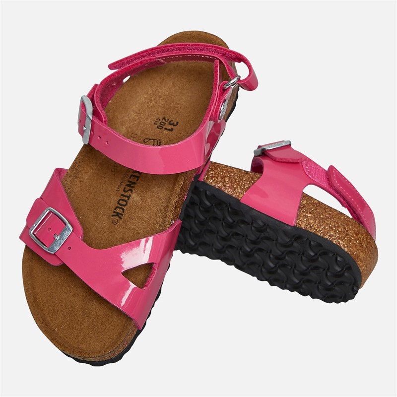 Birkenstock Girls Rio Ankle Strap Sandals Fuchsia Tulip