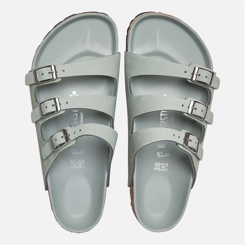 Birkenstock Womens Florida Triple Strap Sandals Pure Sage