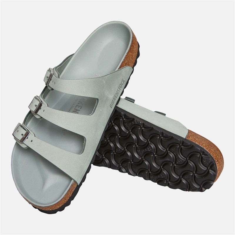 Birkenstock Womens Florida Triple Strap Sandals Pure Sage