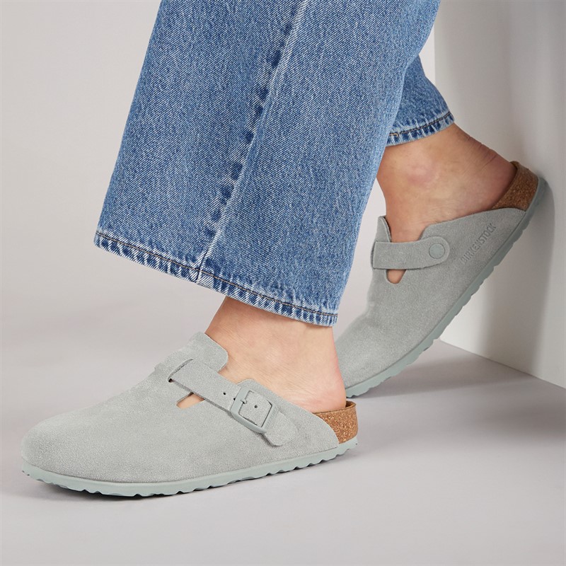 Birkenstock Womens Boston Clogs Pure Sage