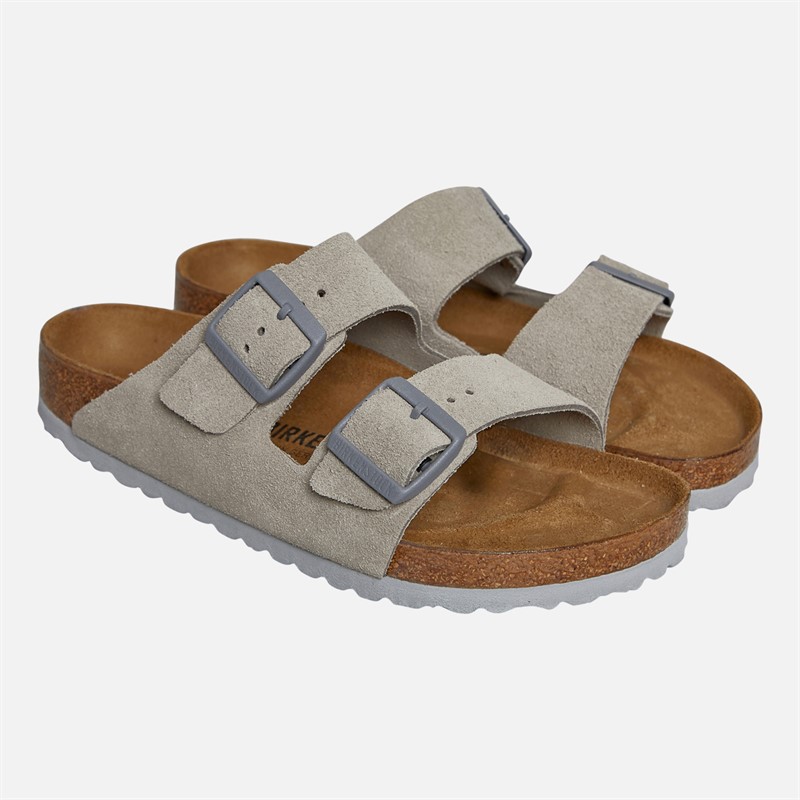 Birkenstock Womens Arizona Dual Strap Sandals Stone Coin