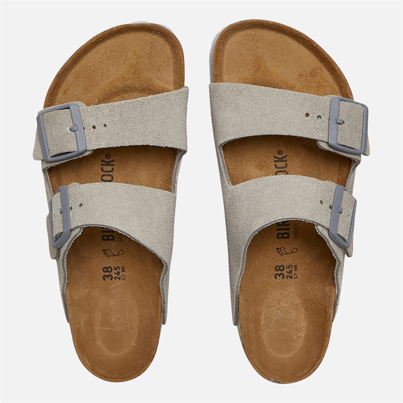 Birkenstock Womens Arizona Dual Strap Sandals Stone Coin