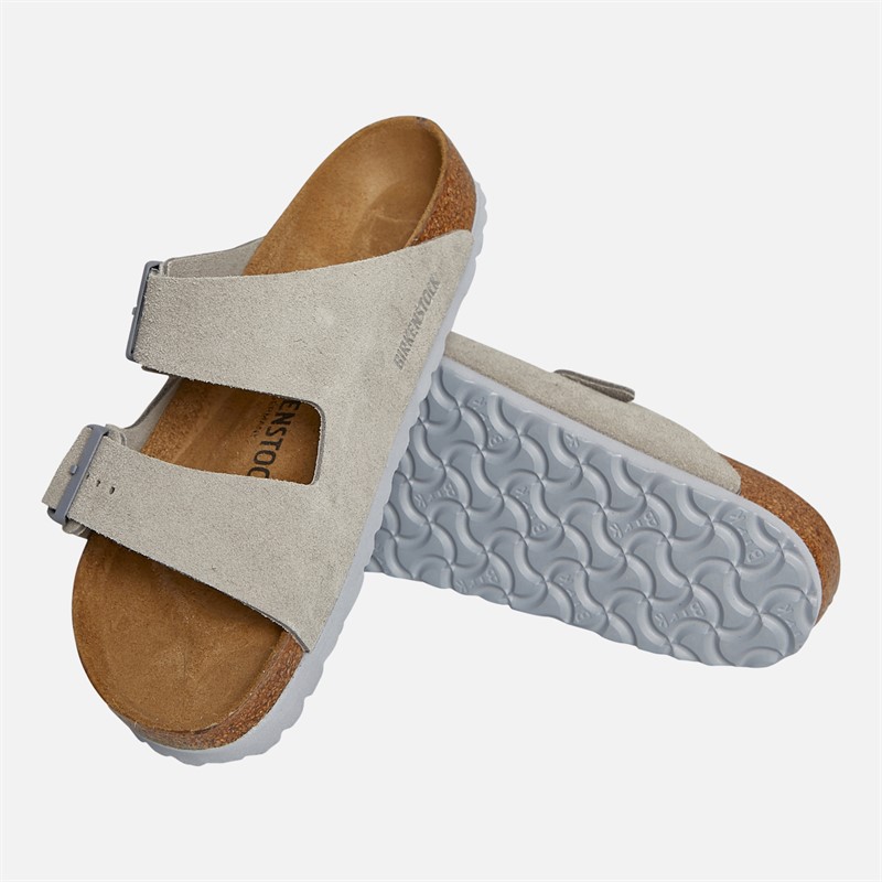 Birkenstock Womens Arizona Dual Strap Sandals Stone Coin