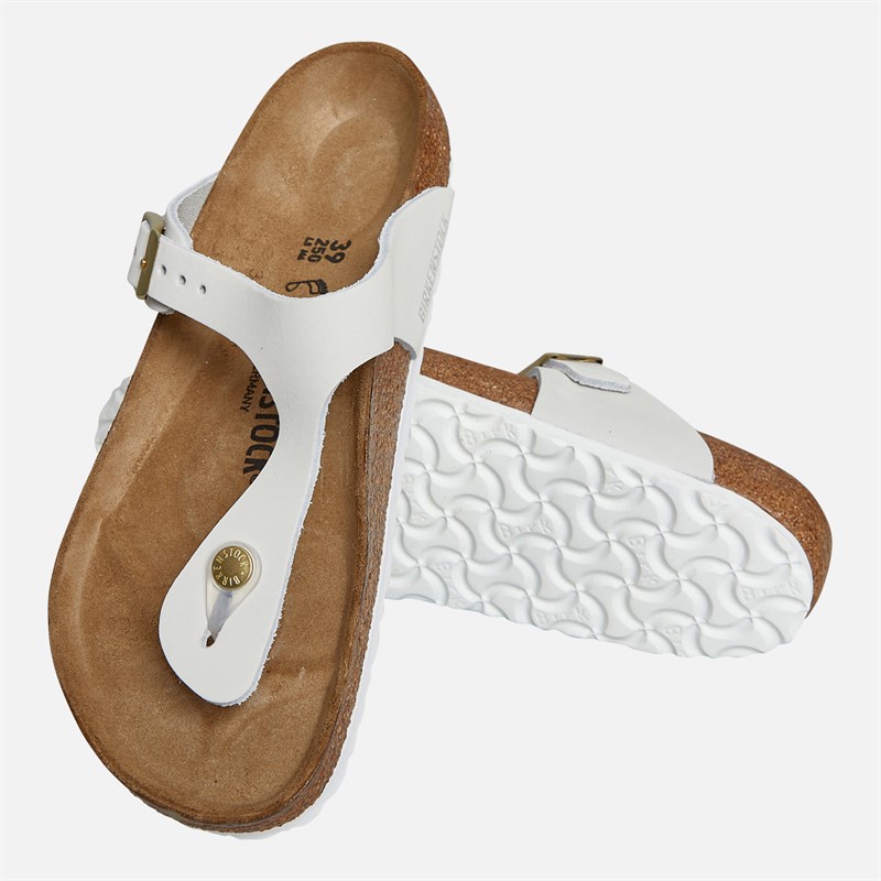 Birkenstock Womens Gizeh Flip Flops Antique White