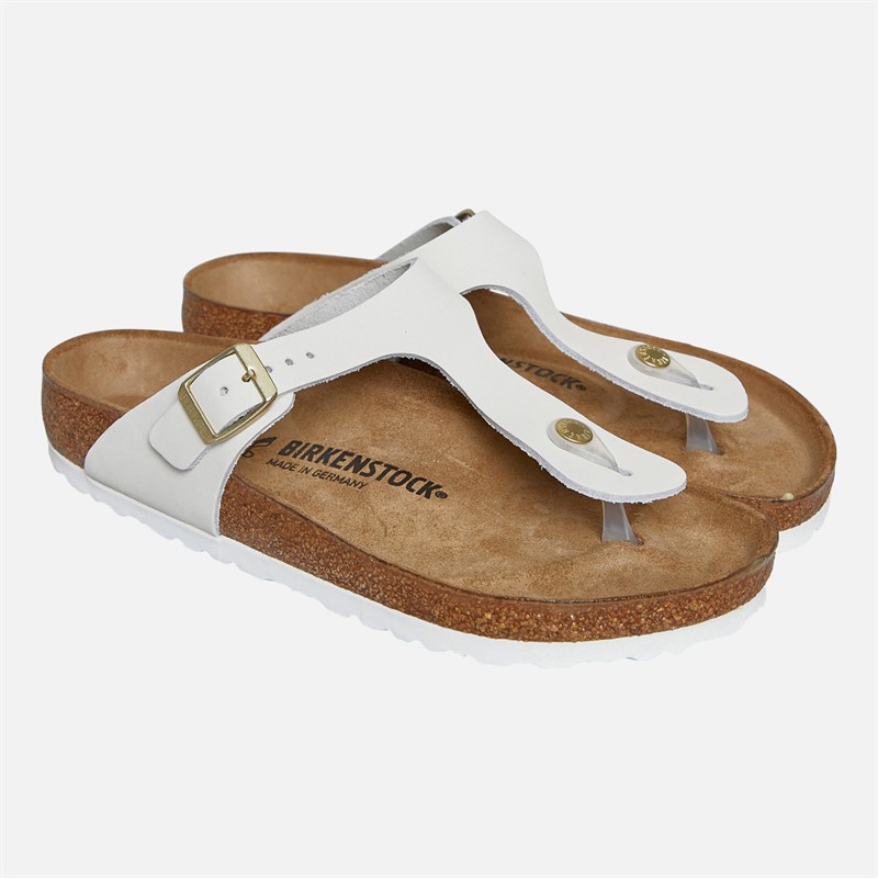 Birkenstock Womens Gizeh Flip Flops Antique White