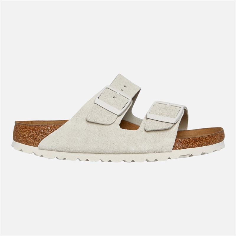 Birkenstock Womens Arizona Dual Strap Sandals Antique White - Size 37