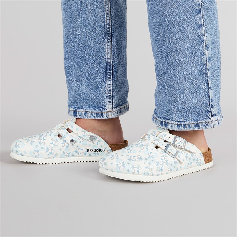 Birkenstock Womens Kay Clogs Blooming Roses Blue