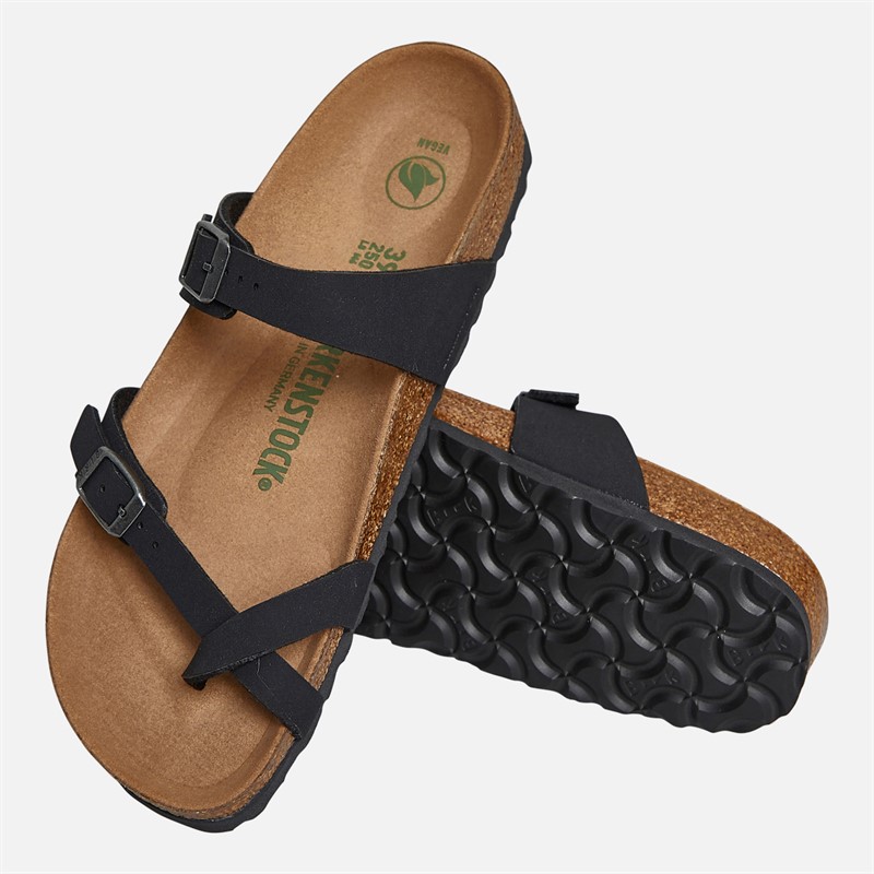Birkenstock Womens Mayari Dual Strap Sandals Earthy Vegan Black