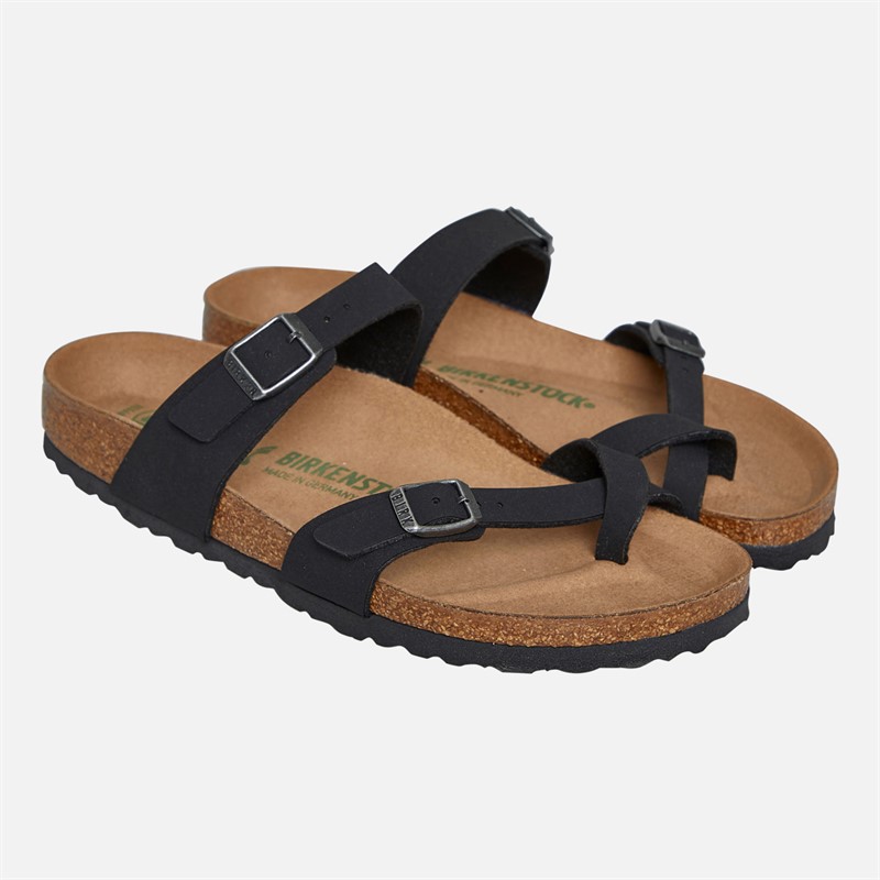 Birkenstock Womens Mayari Dual Strap Sandals Earthy Vegan Black