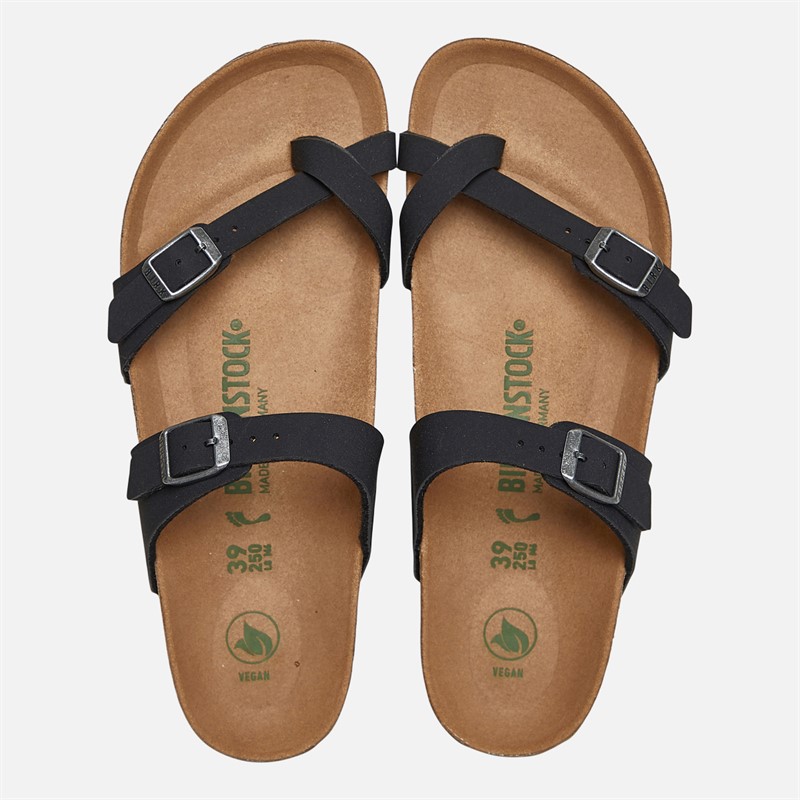 Birkenstock Womens Mayari Dual Strap Sandals Earthy Vegan Black