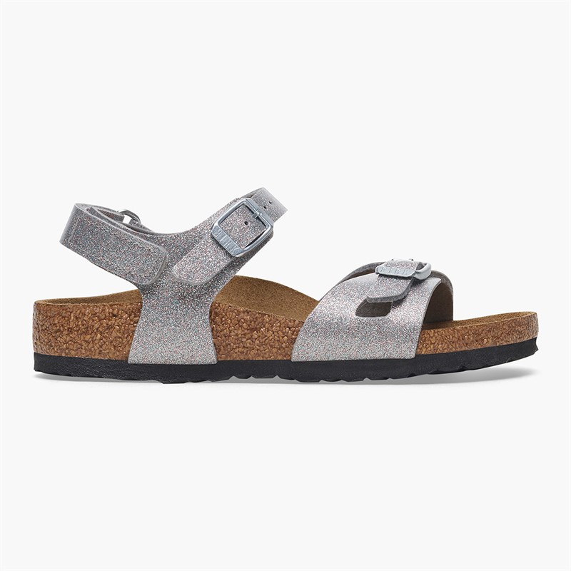 Birkenstock Meisjes Rio Enkelband Sandalen Sparkling Silver