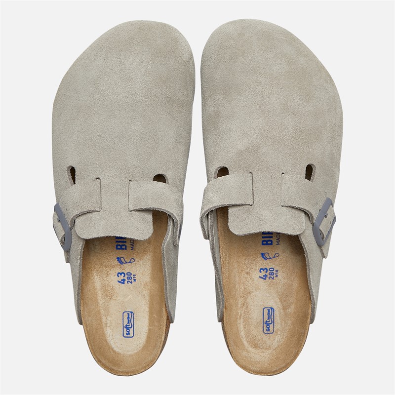 Birkenstock Mens Boston Clogs Stone Coin