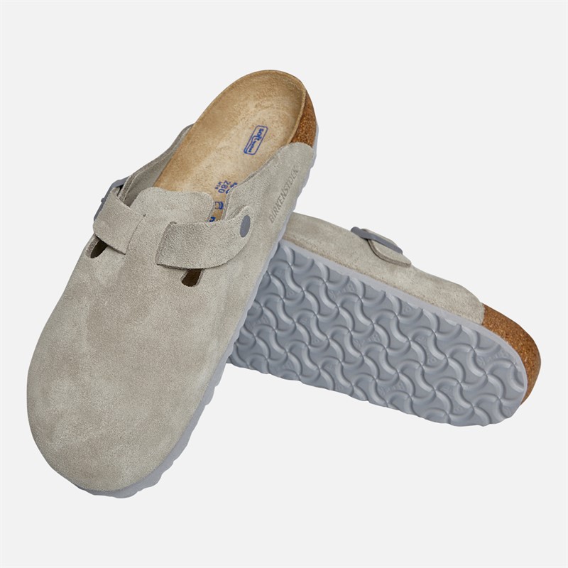 Birkenstock Mens Boston Clogs Stone Coin
