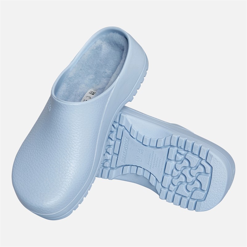 Birkenstock Womens Super Birki PU Clogs Dusty Blue