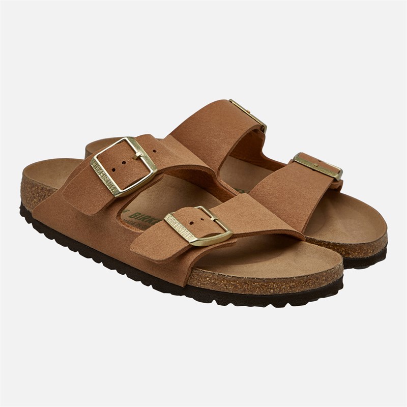 Birkenstock Dames Arizona Dubbele Gesp Sandalen Soft Pecan