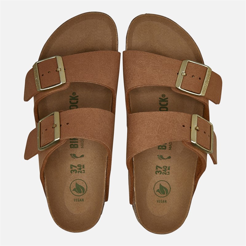 Birkenstock Dames Arizona Dubbele Gesp Sandalen Soft Pecan