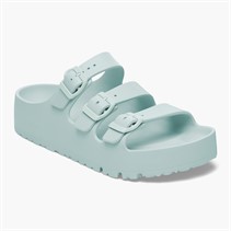 Birkenstock Dames Florida Triple Gesp Eva Plateau Sandalen Surf Green