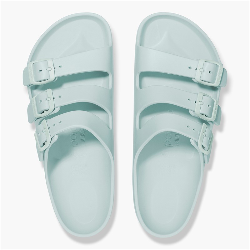 Birkenstock Dames Florida Triple Gesp Eva Plateau Sandalen Surf Green