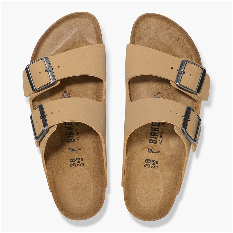 Birkenstock Dames Arizona Dubbele Gesp Sandalen Latte Cream