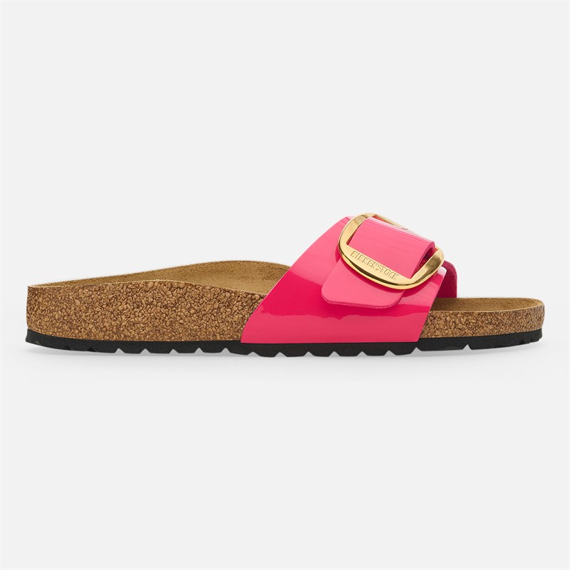 Birkenstock Dames Madrid Grote Gesp Slippers Fuchsia Fusion