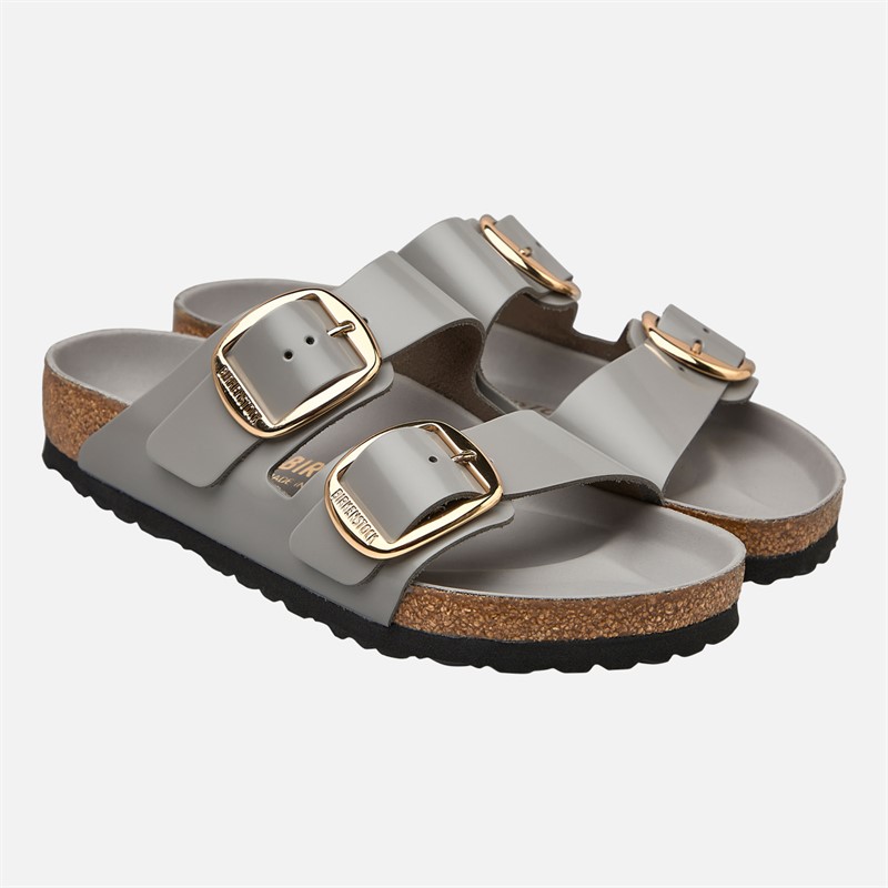 Birkenstock Damen Arizona Sandalen mit großer Schnalle Stone Coin
