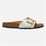 Birkenstock Damen Catalina Cushion Schnalle Pantoletten Patent White
