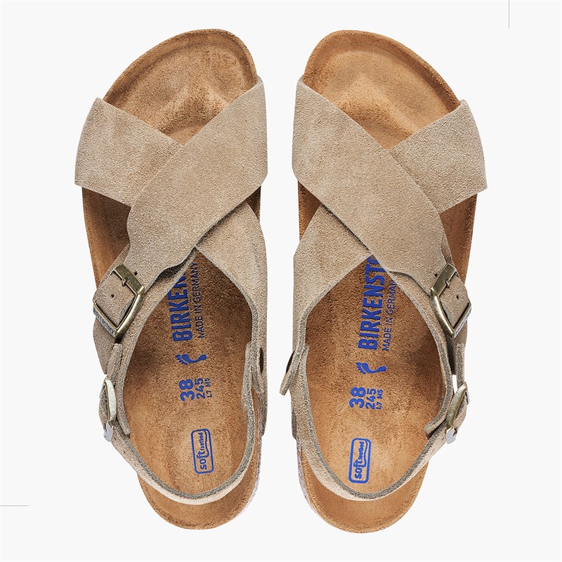 Birkenstock Dames Tulum Kruisband Sandalen Taupe