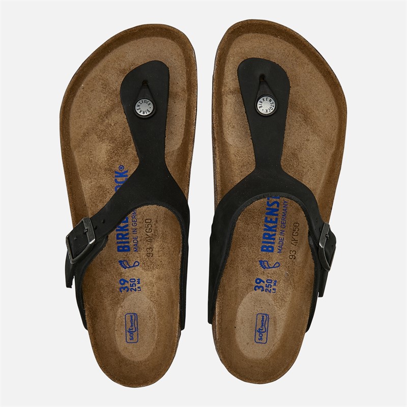 Birkenstock Dames Gizeh Teensteun Sandalen Zwart