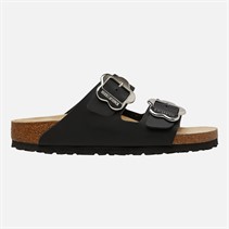 Birkenstock Junior Mädchen Arizona Blume Schnalle Sandalen Schwarz