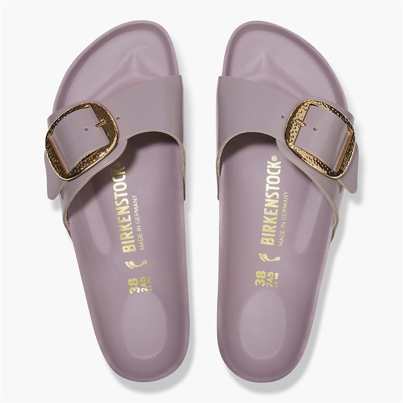 Birkenstock Dames Madrid Grote Gesp Slippers Faded Purple