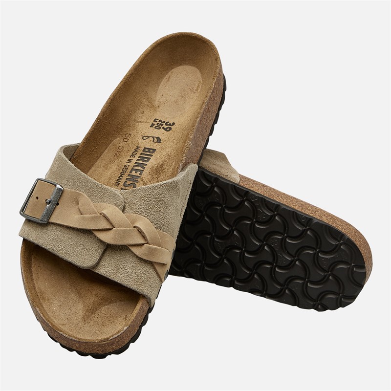 Birkenstock Damen Oita geflochtene Riemen Sandalen Taupe