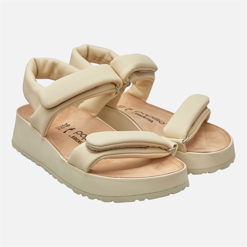 Birkenstock Sandales à bride cheville Theda Femme Ecru