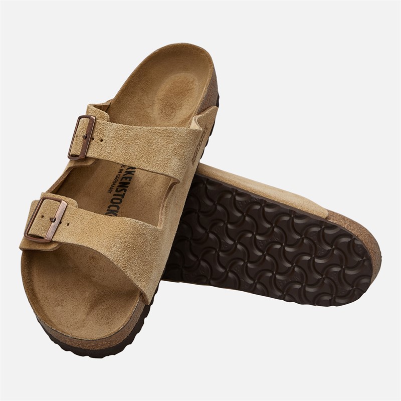 Birkenstock Heren Arizona Dubbele Gesp Sandalen Latte Cream