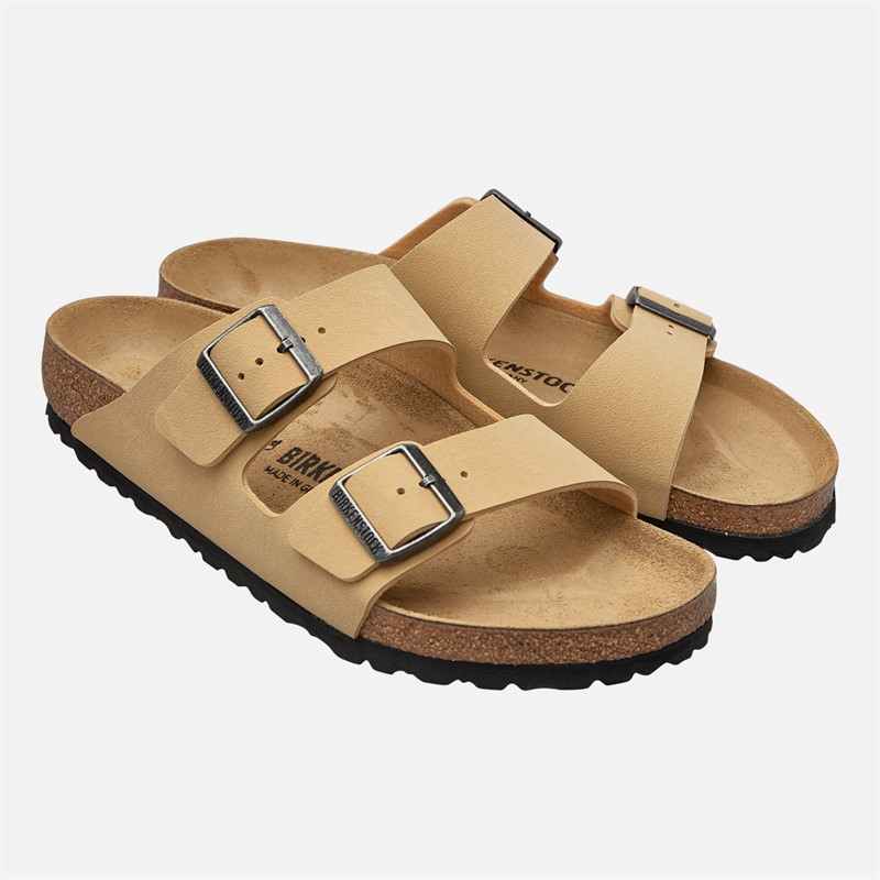 Birkenstock Heren Arizona Dubbele Gesp Nubuck Sandalen Latte Cream