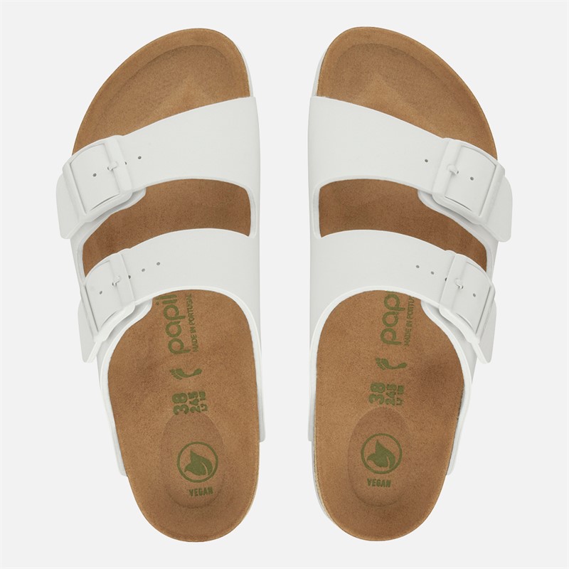 Birkenstock Sandales Arizona Femme à coupe étroite et double bride Blanc