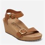 Birkenstock Damesko Soley Ring Spænde Smal Pasform Kile Sandaler Ginger Brown