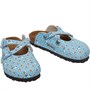 Birkenstock Infant Dorian Birko-Flor Narrow Fit Sandals Minnie Flower Pattern Blue