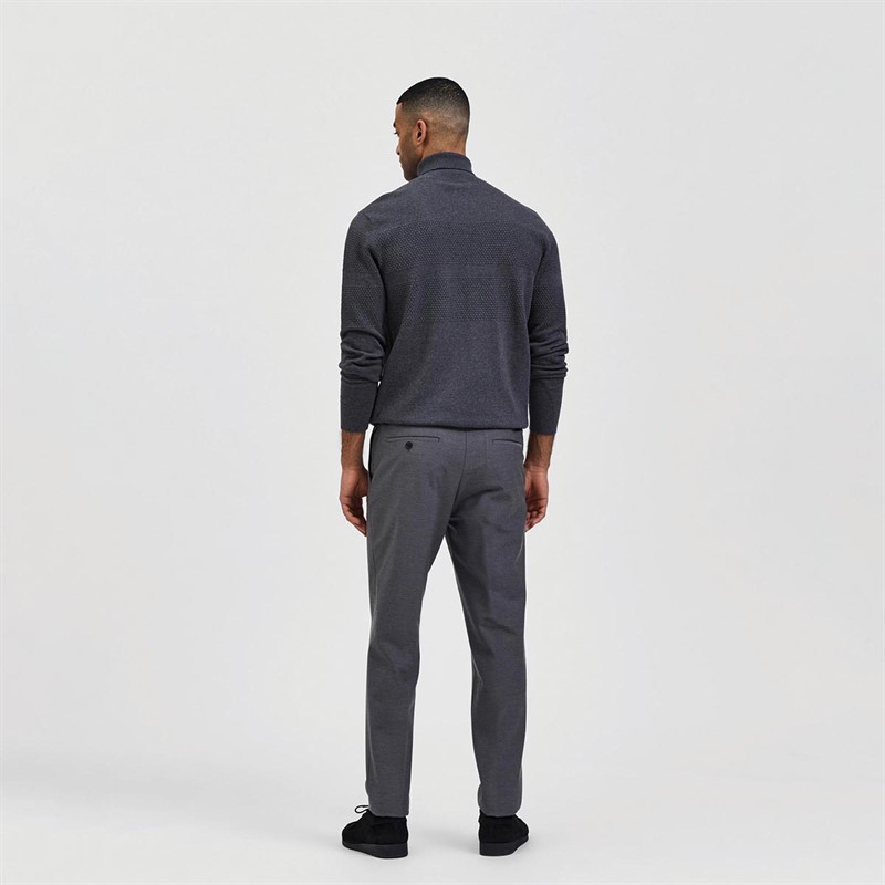 Selected Heren Homme Slh-Dave ADV B Noos Broek Gemeleerd Grijs
