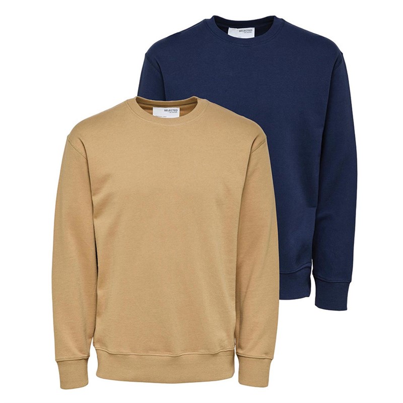 Selected Heren Homme Slhcaleb W Sweaters Marineblauw