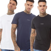 Selected Heren Homme Slhlink EMB W T-shirts Zwart