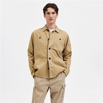 Selected Heren Homme Slhloosenew-Tony Over W Noos Overhemden met lange mouwen Ecru