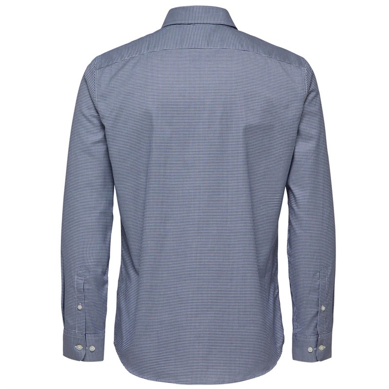 Selected Herre Homme Slhnew-Mark B Noos Langærmet shirts Marineblå