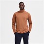 Selected Heren Homme Slhrory Tee B T-shirts met lange mouwen Middelbruin