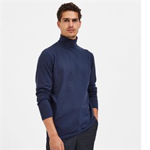 Selected Herre Homme Slhrory B T-shirts med lange ærmer Blå