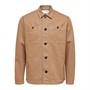 Selected Chemises à Manches Longues Homme Slhloose-Tobias Over O Homme Beige Clair