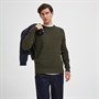 Selected Pull à Col Ras-du-Cou Homme Slhremy Stripe W Camp Homme Kaki