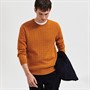 Selected Pull à Col Ras-du-Cou Homme Slhaiko Cable B Homme Jaune