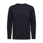 Selected Heren Homme Slhreg-Jones O T-shirts met lange mouwen Zwart