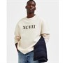 Selected Sweatshirts Homme Slhrelaxcallum EMB W Homme Ecru